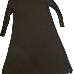 Amazon Essentials Cotton Spandex Black Long Sleeve A-Line Dress